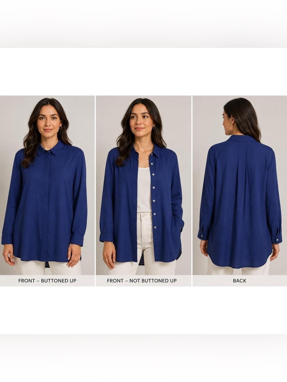 John Mark Long-Sleeve Button-Down Shirt — Blue